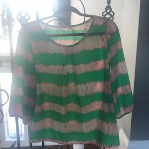 Peach love cream blouse